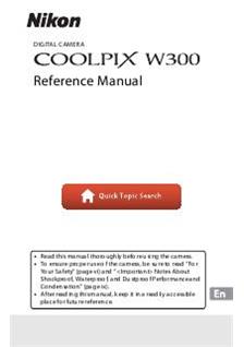 Nikon Coolpix W300 manual. Camera Instructions.